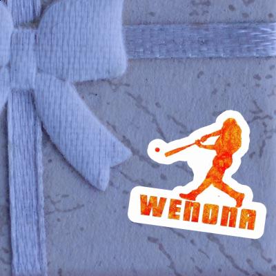 Sticker Baseball Player Wenona Notebook Image