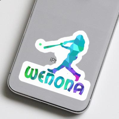 Sticker Baseballspieler Wenona Laptop Image