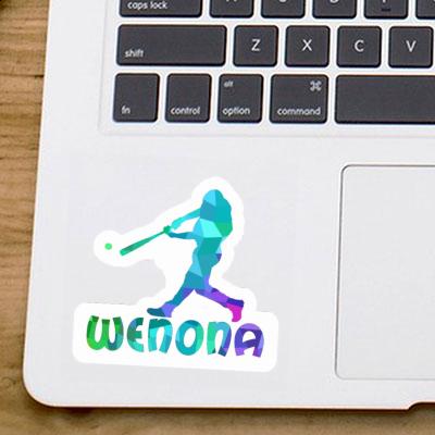 Sticker Baseballspieler Wenona Laptop Image
