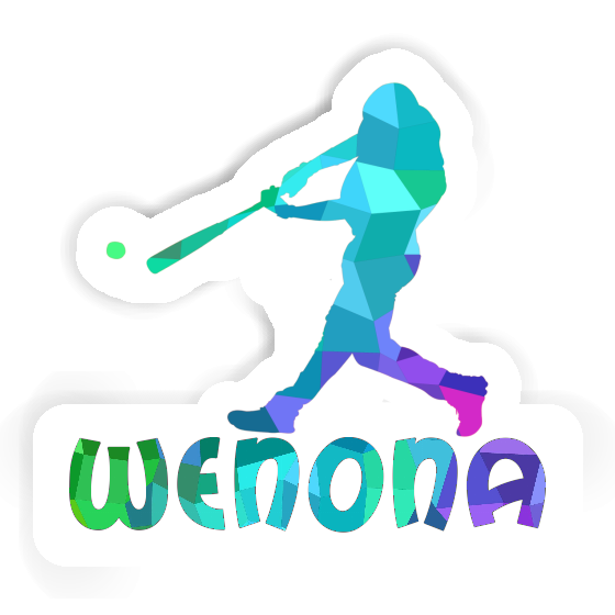 Baseball Player Sticker Wenona Notebook Image