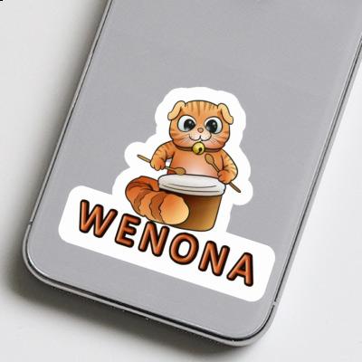 Sticker Wenona Drummer Cat Laptop Image