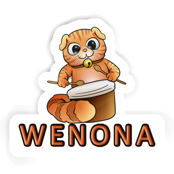 Sticker Wenona Drummer Cat Gift package Image