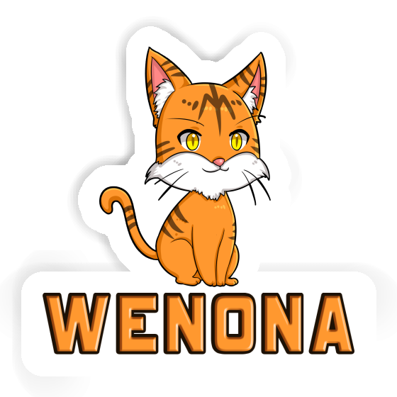 Katze Aufkleber Wenona Notebook Image