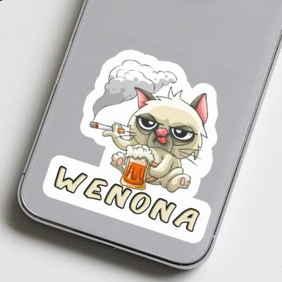Aufkleber Rauchende Katze Wenona Notebook Image