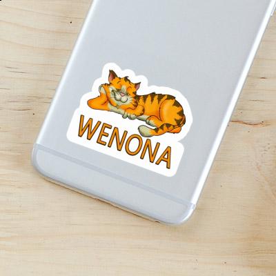 Sticker Wenona Chilling Cat Notebook Image