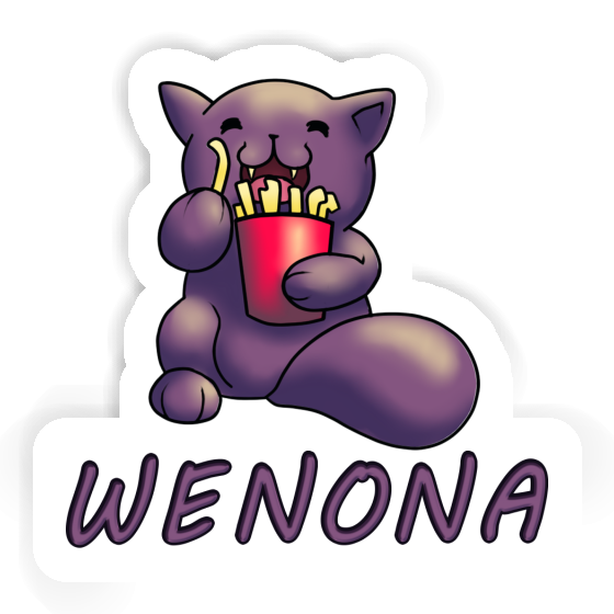 Sticker French Fry Cat Wenona Notebook Image