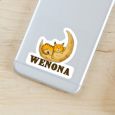 Wenona Sticker Sleeping Cat Laptop Image