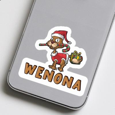 Chat de Noël Autocollant Wenona Gift package Image