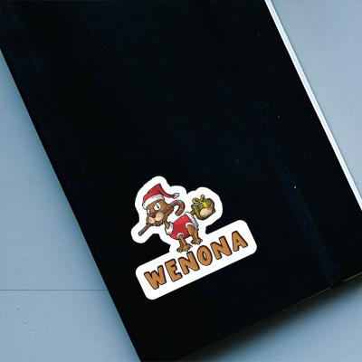 Sticker Wenona Christmas Cat Gift package Image