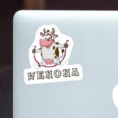 Sticker Skipping Ropes Cow Wenona Notebook Image