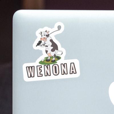 Golf Cow Sticker Wenona Laptop Image