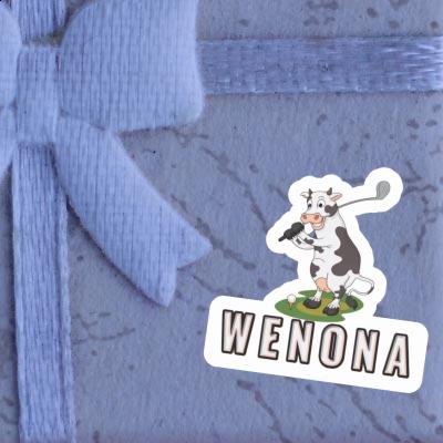 Golf Cow Sticker Wenona Image