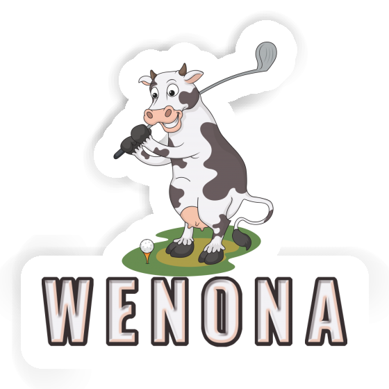 Golf Cow Sticker Wenona Notebook Image