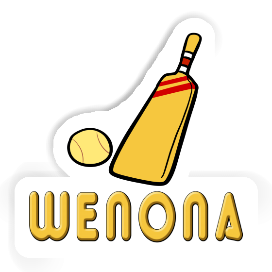 Sticker Cricket Bat Wenona Notebook Image