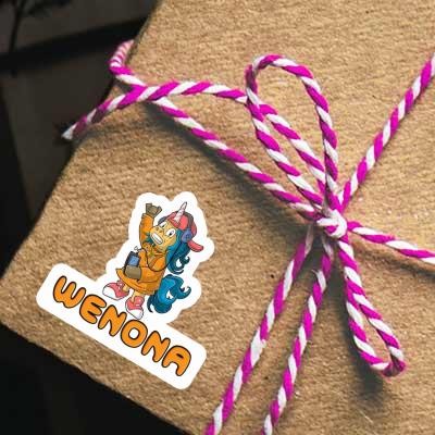 Wenona Sticker Hip-Hop Unicorn Notebook Image