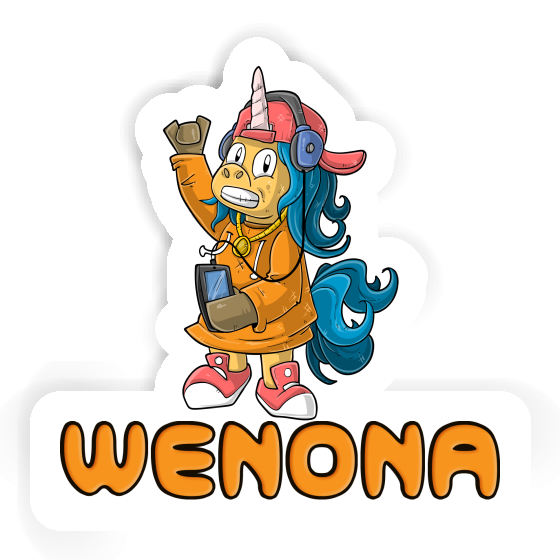 Wenona Sticker Hip-Hop Unicorn Laptop Image