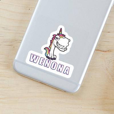 Sticker Grinning Unicorn Wenona Notebook Image