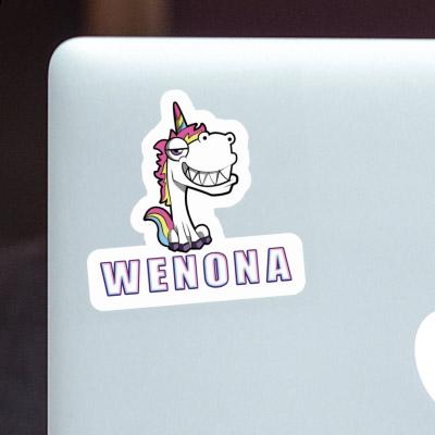 Sticker Grinning Unicorn Wenona Laptop Image