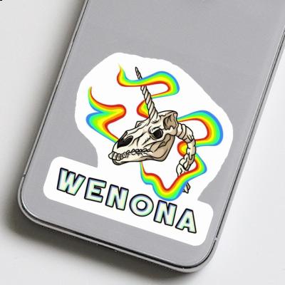 Wenona Sticker Unicorn Skull Notebook Image