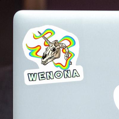 Wenona Autocollant Crâne de licorne Image