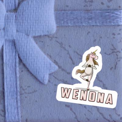 Sticker Wenona Yoga-Einhorn Notebook Image