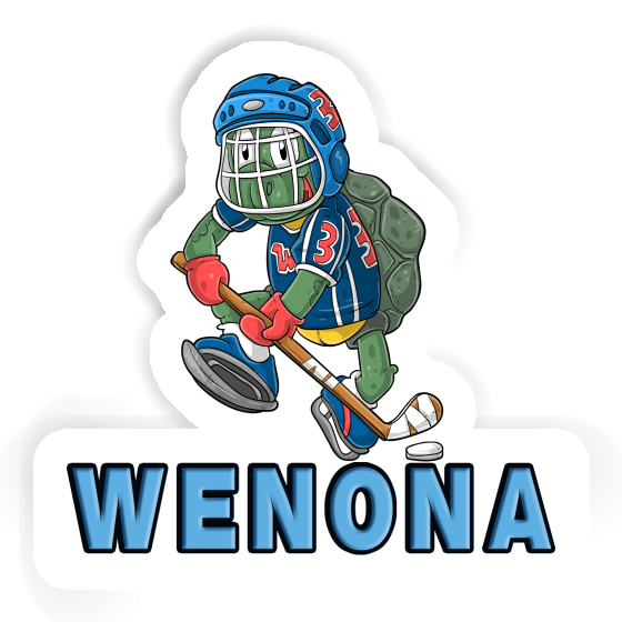 Wenona Sticker Ice-Hockey Player Laptop Image