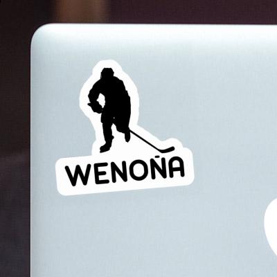 Wenona Sticker Hockey Player Image