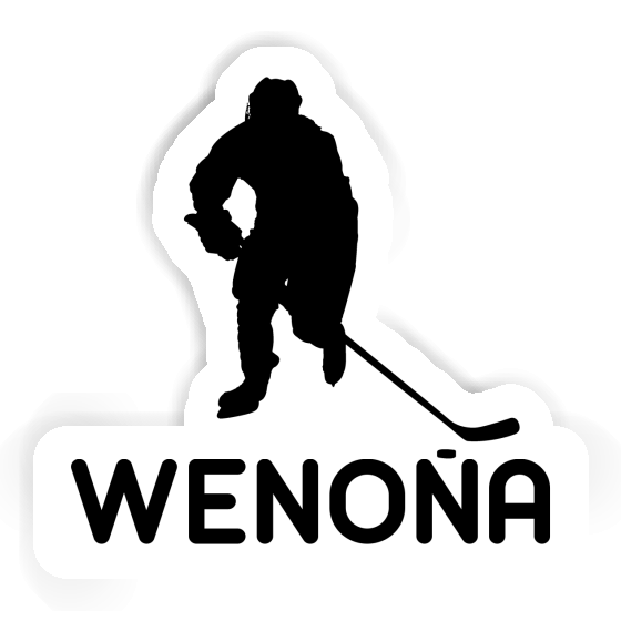 Wenona Sticker Hockey Player Laptop Image