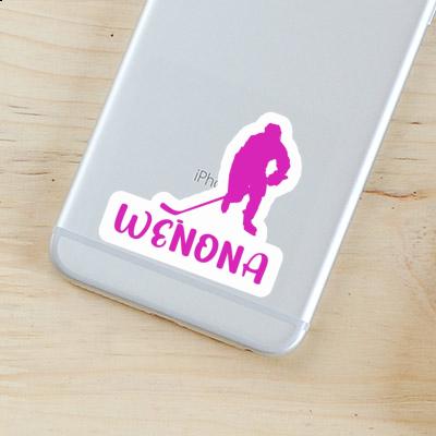 Wenona Sticker Hockey Player Image