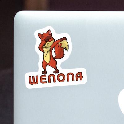 Dabbing Fox Sticker Wenona Laptop Image
