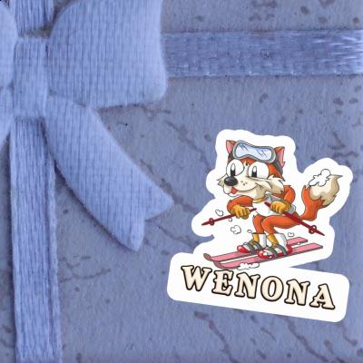 Skier Sticker Wenona Laptop Image