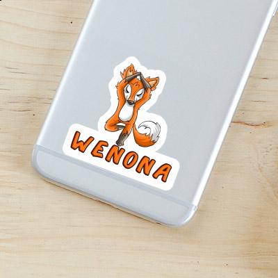 Wenona Sticker Yoga Fox Laptop Image