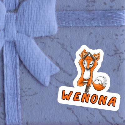 Wenona Sticker Yoga Fox Notebook Image