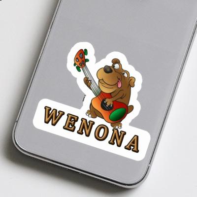 Wenona Sticker Guitar Dog Image