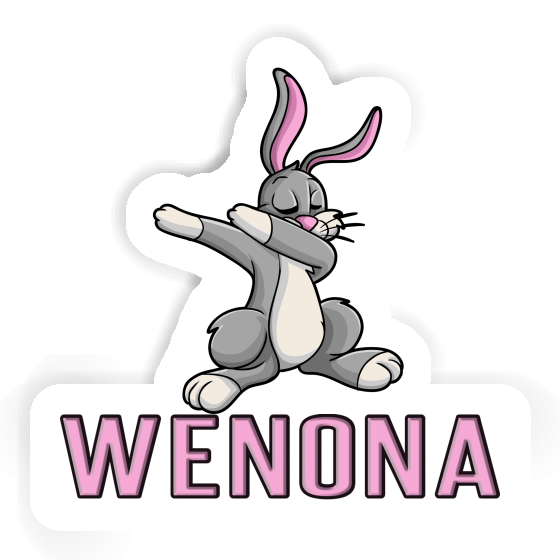 Sticker Wenona Dabbing Hare Notebook Image