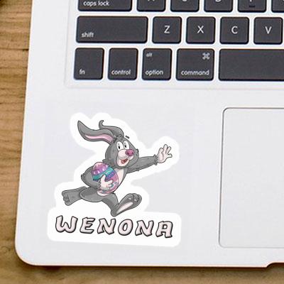 Wenona Sticker Rugby rabbit Image