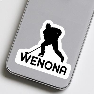 Sticker Eishockeyspieler Wenona Notebook Image