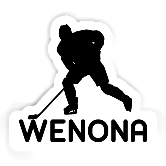 Sticker Hockey Player Wenona Notebook Image