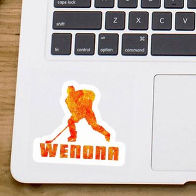 Autocollant Joueur de hockey Wenona Laptop Image