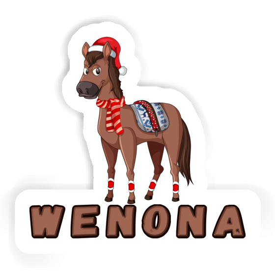 Christmas Horse Sticker Wenona Laptop Image