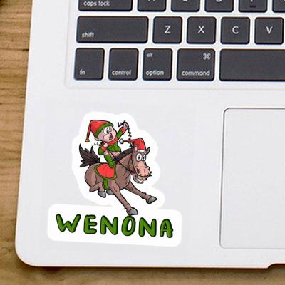 Wenona Autocollant Cheval de Noël Laptop Image