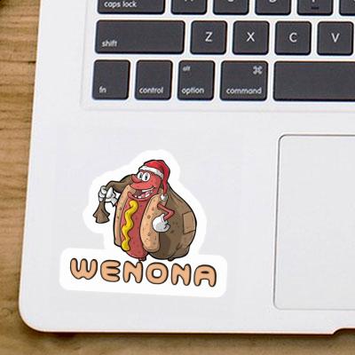 Autocollant Wenona Hot-dog de Noël Laptop Image