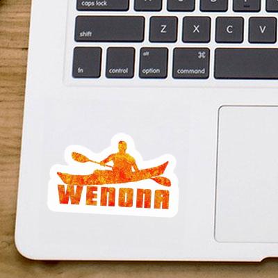Kajakfahrer Sticker Wenona Laptop Image
