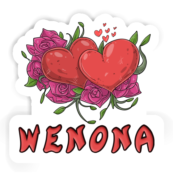 Symbole d'amour Autocollant Wenona Notebook Image