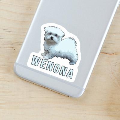 Wenona Sticker Maltese Dog Image