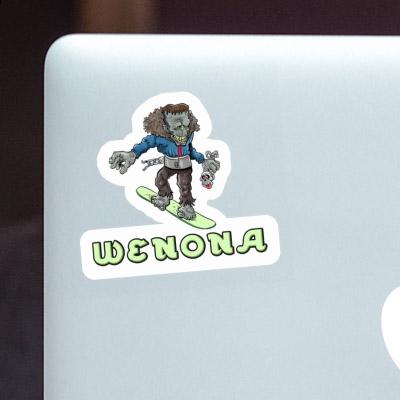 Snowboarder Sticker Wenona Laptop Image