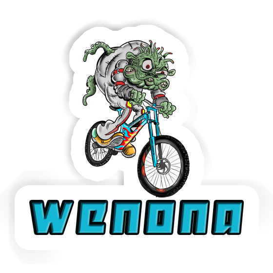 Sticker Downhill Biker Wenona Notebook Image