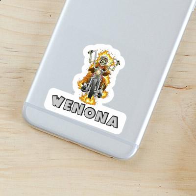 Motorcycle Rider Sticker Wenona Laptop Image