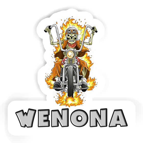 Motorcycle Rider Sticker Wenona Image