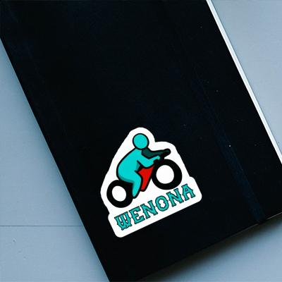 Wenona Sticker Motorradfahrer Laptop Image